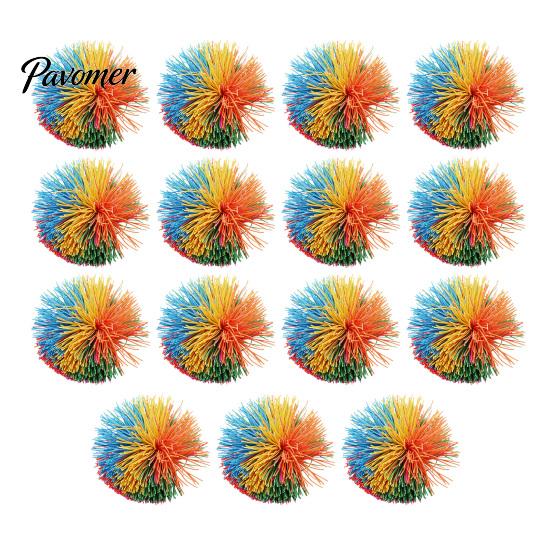 Stress Relief Ball 1/2/10/15Pcs Silicone Monkey Stringy Anxiety Colorful Sensory Portable Bounce Travel Rainbow Fidget Bouncy Pom Party Favors