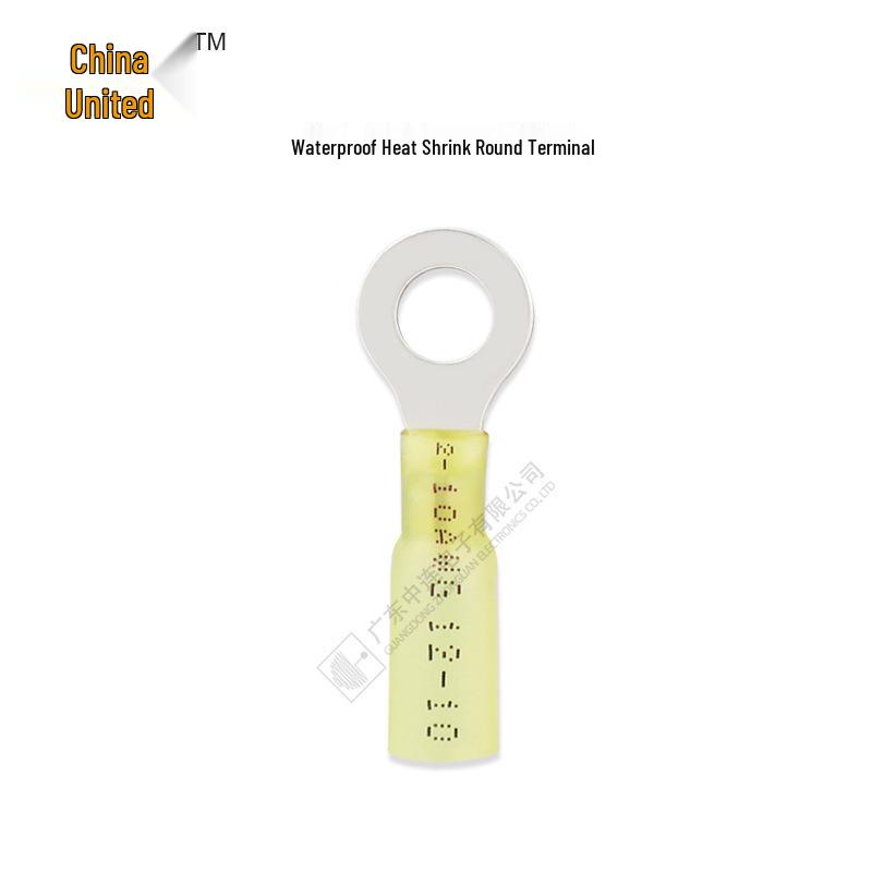 Waterproof Heat Shrink Round Crimp-free Terminal - Insulated RV Ring Terminal In Stock