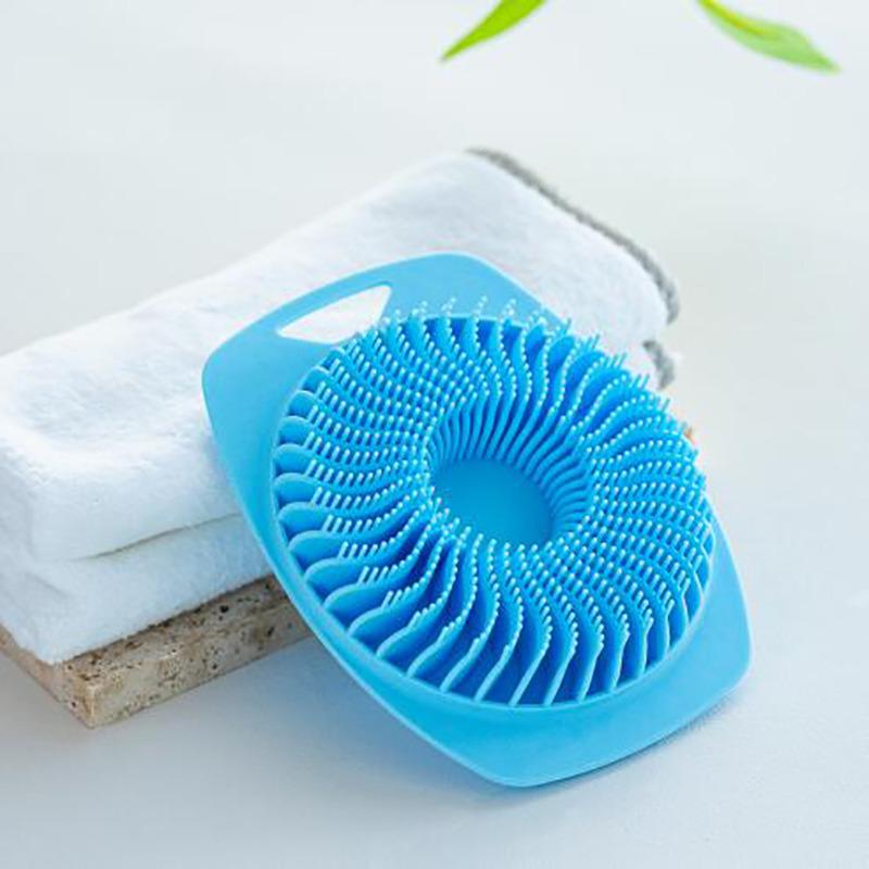 Exfoliating Silicone Cleansing Brush Body Brush Cleansing Massage Skin Bathroom Accessories Bath Brush Clean Slip Handle