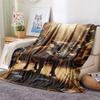 1PC Warthog Print FlAannel Blanket, High quality Comfortable for All Seasons, Home Decor, Warmth and Comfort