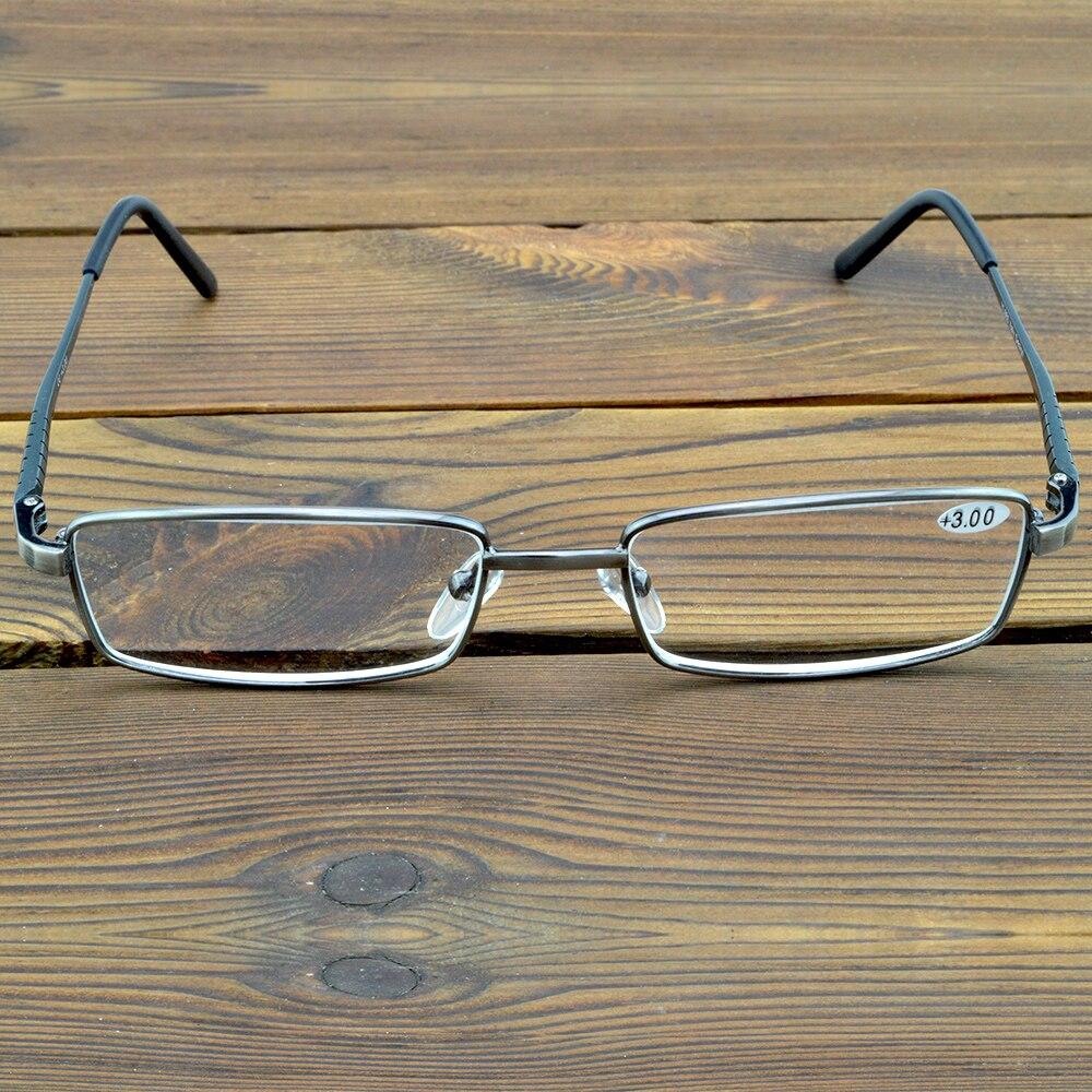 Executive Office Style Full-rim Al-mg Alloy Reading Glasses for Men with PU Case +0.75 +1 +1.25 +1.5 +1.75 +2 +2.5 +2.75 To +4