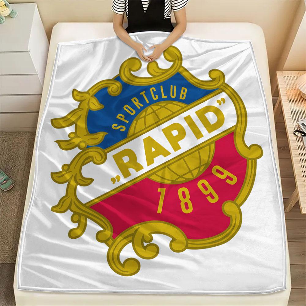 Rapid Vienna logo FlAannel Blanket, High quality Comfortable for All Seasons, Home Decor, Warmth and Comfort
