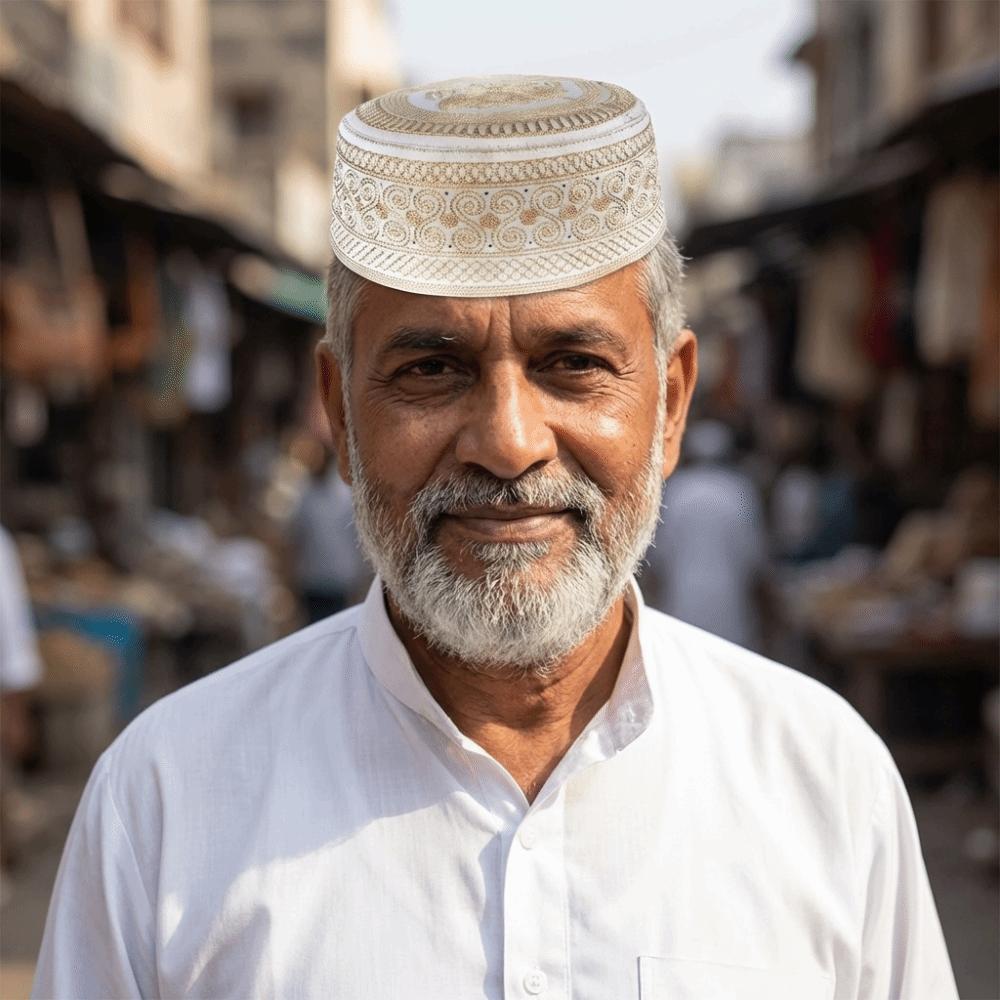 Traditional Muslim Hat Round Embroidery Jewish Hat Cultural Accessory Worshipping Hat  Leisure Wear