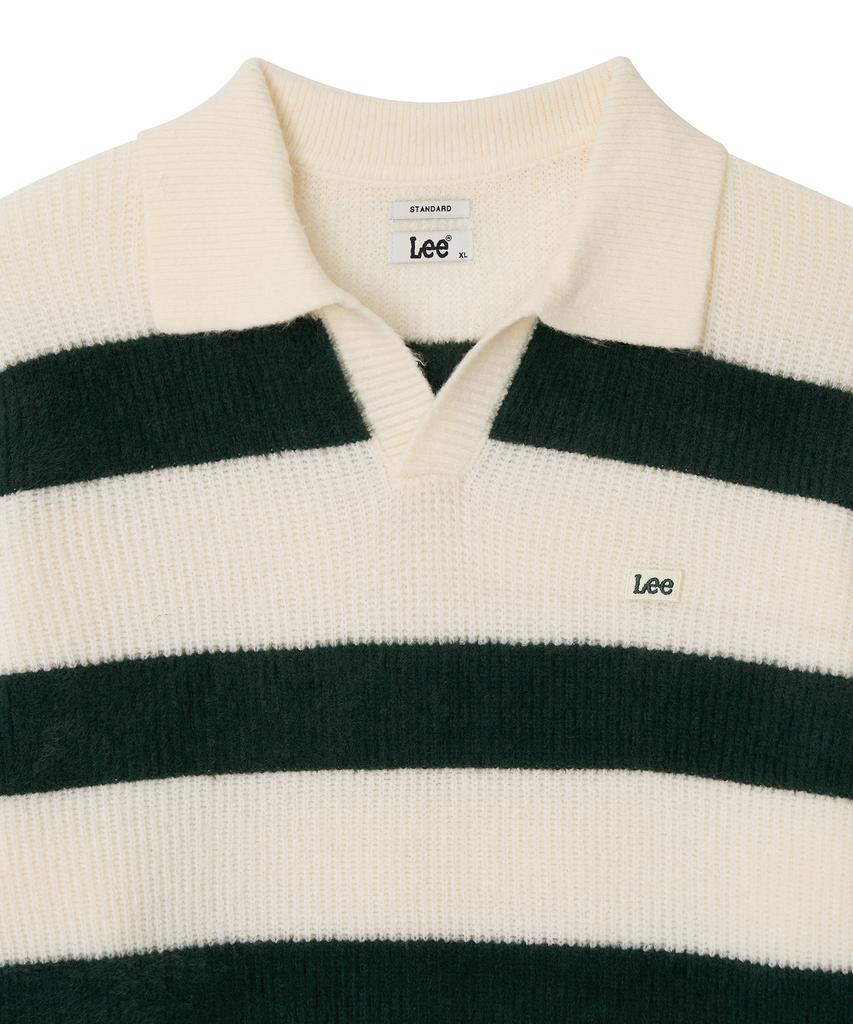 LEE Striped Collar Knit Green