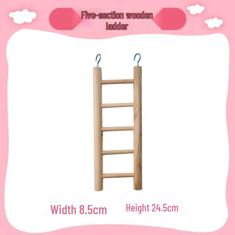 Parrot Swing & Climbing Ladder Toy for Budgies and Cockatiels - Chewable Hanging Ring & Cloud Design