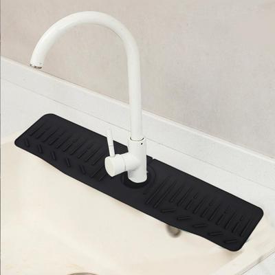 Küchenschwammhalter Wasserhahn Spritzschutz Multifunktional 24 Zoll Spülbecken Spritzschutzmatte Silikon Abtropfmatte für Küchenspüle