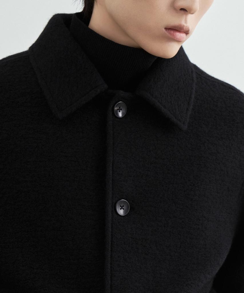 Musinsa Standard Wool Blend Jersey Oversized Out-Pocket Jacket [Black]