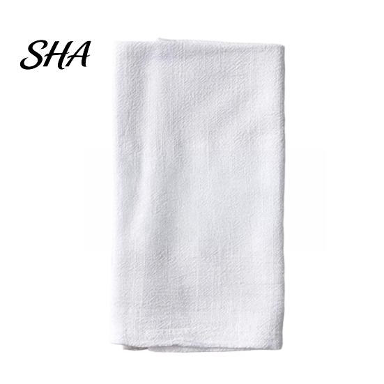 Bohemian Linen Napkin Napkin, Rustic Machine Washable Fabric 16 Inch Farmhouse Cloth Style for Dining Table Home Wedding Bridal Shower Baby 40x40cm A