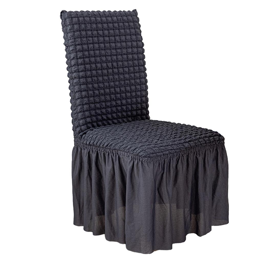 3D Seersuckers Chair Cover for Dining Room Banquet Chair Skirt Stretch Slipcover Elastic Wedding Party Chair Decoration
