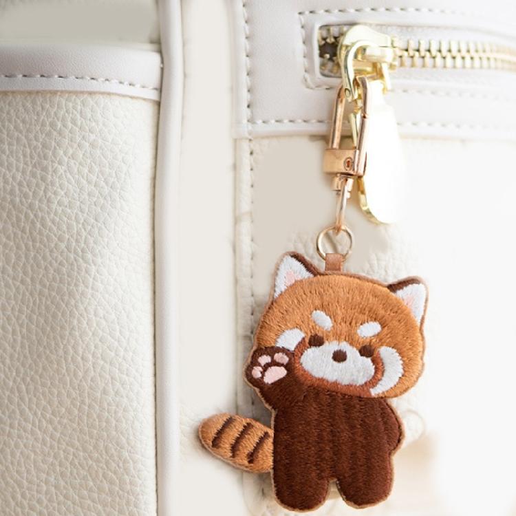 Cute Small Panda Embroidery Keychain Key Ornament Great for Key and Handbags