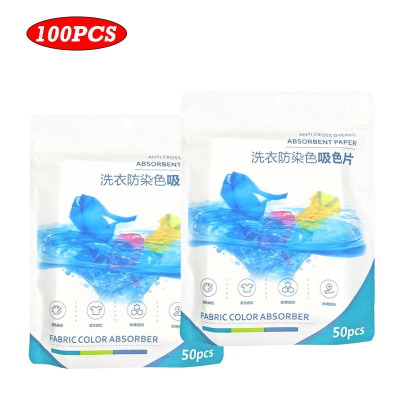 50/100/200PCS Laundry Color Absorbing Paper Anti-dyeing Laundry Tablets for Washing Machine Clean Clothes Color Catcher Sheets