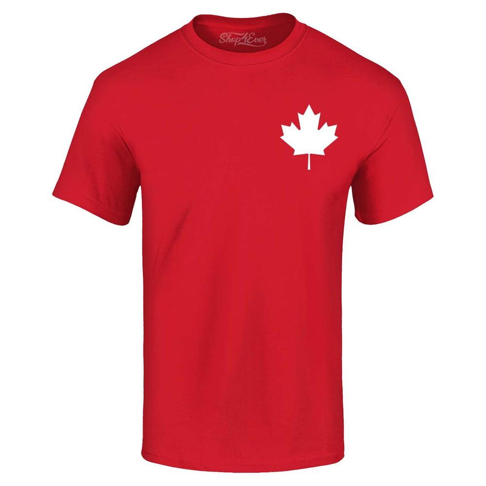 Canada White Maple Leaf Pocket Size T-shirt Candian Shirt