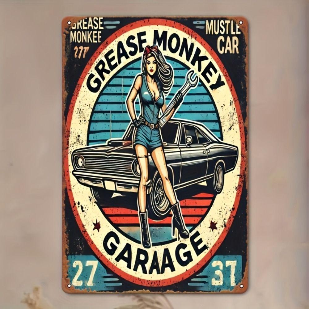 Vintage Metal Wall Plaque for Cafe Bar Warehouse Decor