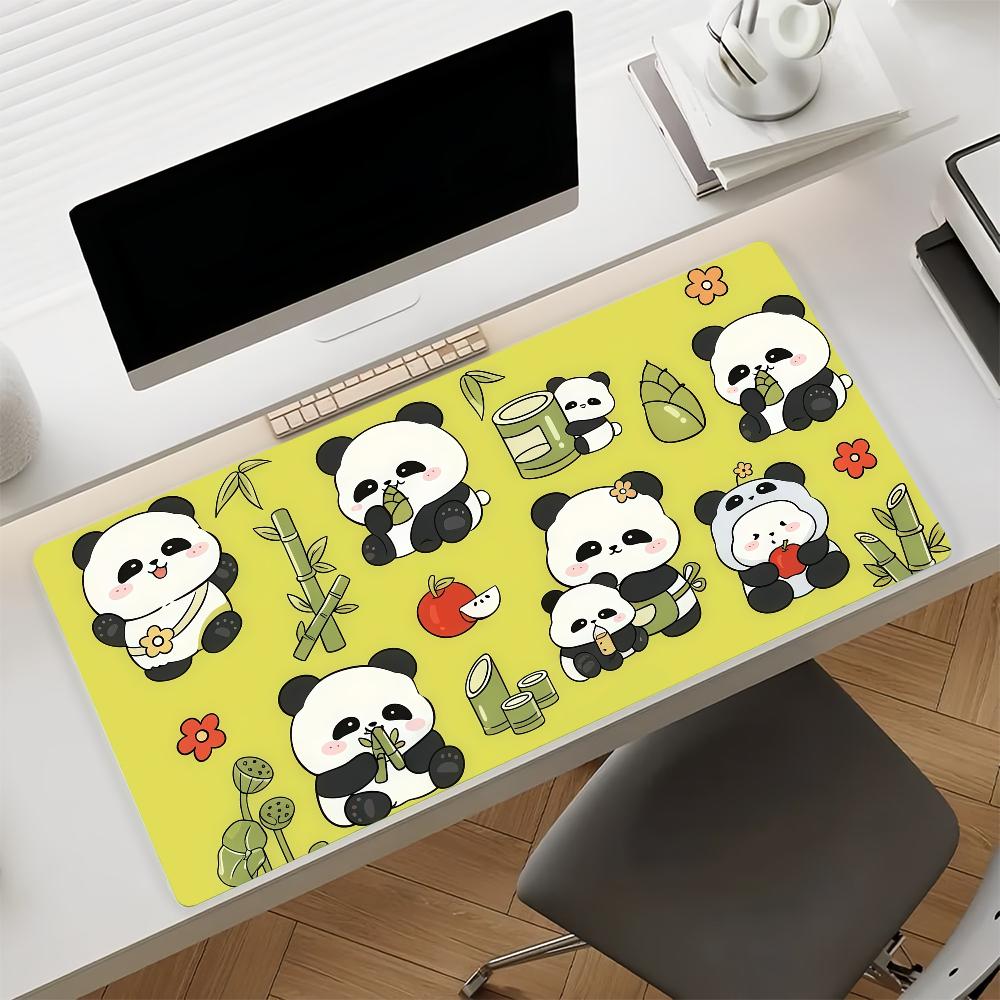 Cute Panda Mouse Pad Nonslip Rubber Computer Mat Gamer Balance Decoracion Deskmat Laptop Office Large