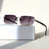 Men'S Y2K Style Square Frameless Fashion Glasses Decorative Lens Design Regular Size for Daily Casual Wear