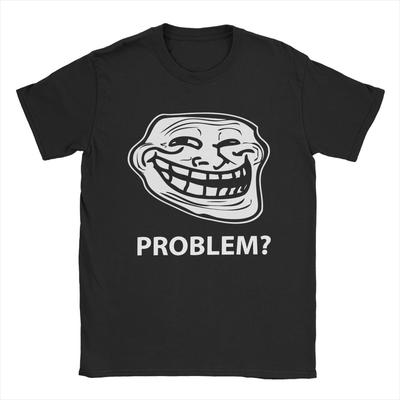 Trollface Meme Rage Comic Funny Troll Joke Internet T-Shirt Men 100% Cotton Tees Short Sleeve T Shirt Unique Clothing
