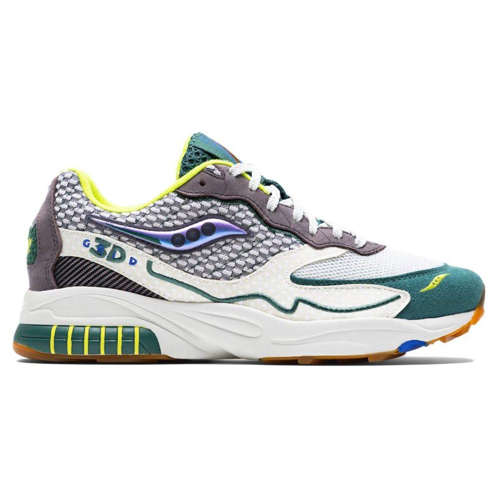 Bodega X Saucony 3D Grid Hurricane Loyal To the Sport Men Sneakers Cream Green S70764-1