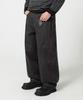 TRILLION Rain Slub Semi-Wide Denim Pants_Black