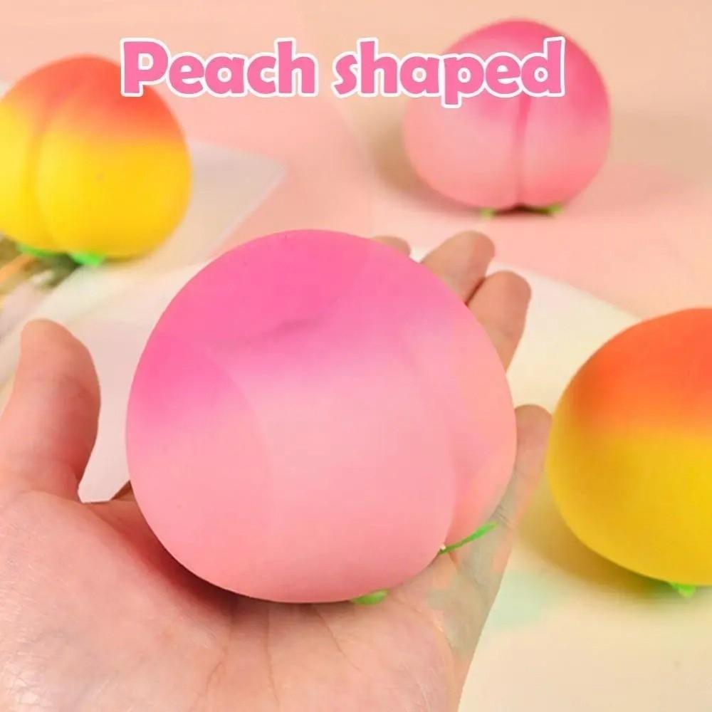 Peach Shaped Fruit-Shaped Squishy Toy Squeezable Anti-Stress Toy Birthday Gift