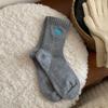 Female Autumn and Winter Thickened Warm Bowknot Boneless Tube Pile Socks