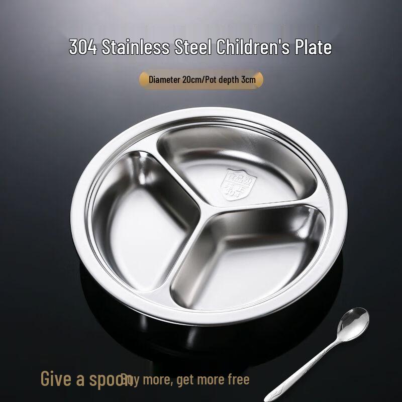 

Kids 304 Stainless Steel Divided Meal Plate
