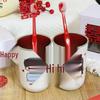 Handon Stainless Steel Couple Mouthwash Cup Set