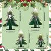 Christmas Table Decorations Christmas Tree Ornament Rustic Wooden Christmas Tree Decor with Bell Ornaments for Farmhouse Table