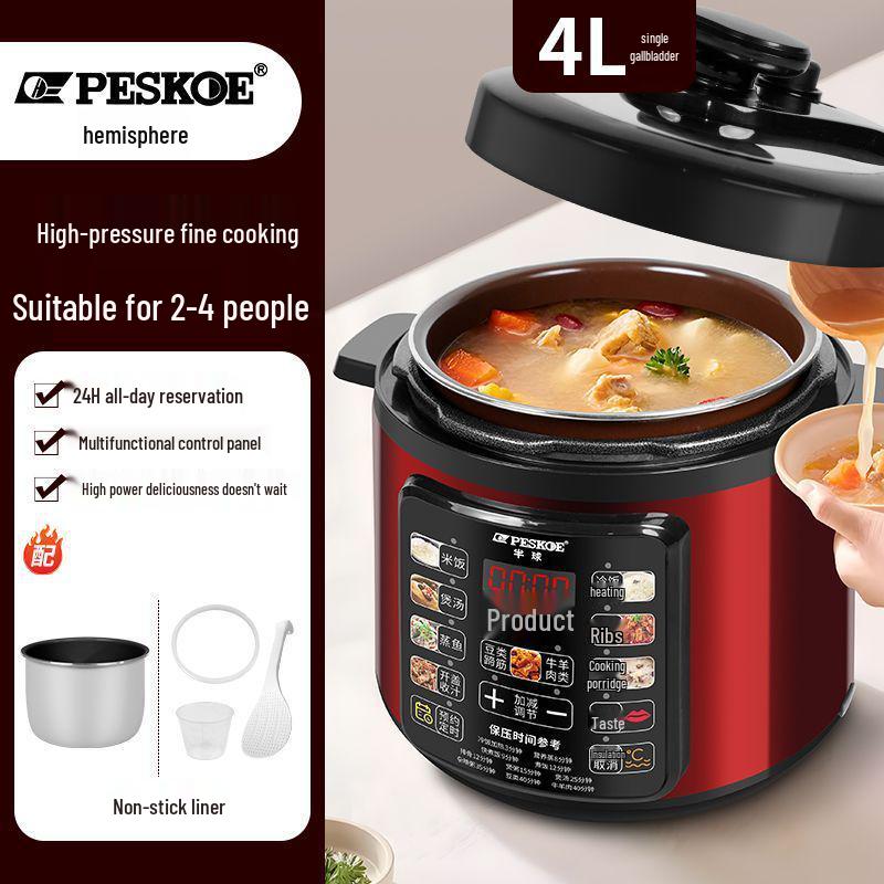 Smart Multifunction Electric Pressure Cooker - Double Pot, Large Capacity, Automatic, High-Pressure Rice & Porridge Cooker