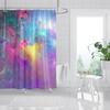 Colorful Galaxy Space Print Shower Curtain Psychedelic Sea Of Clouds Bath Curtain Decoration Waterproof Fabric Bathtub Screen
