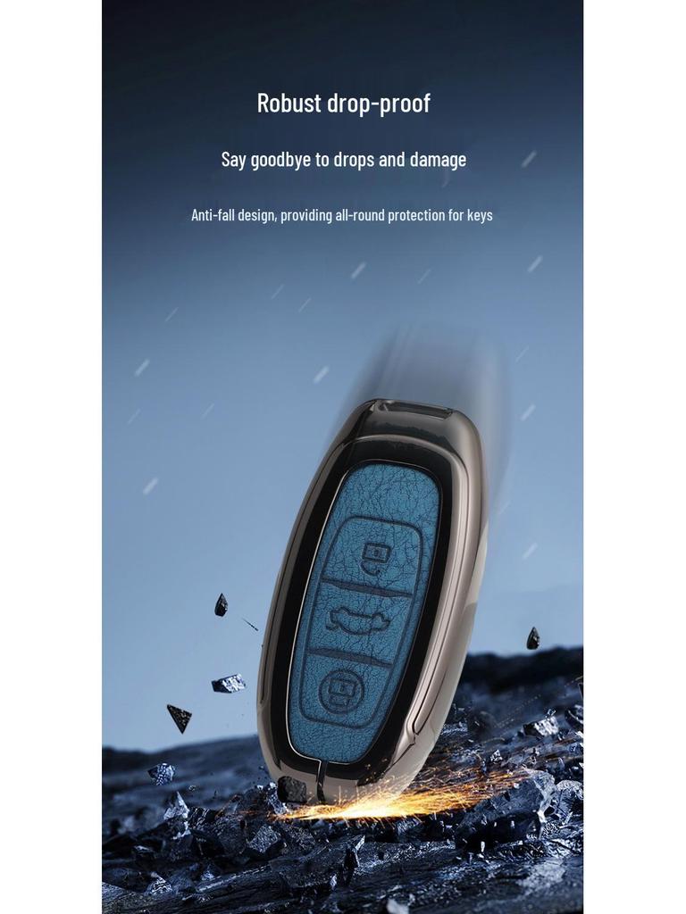 FAW Hongqi H7 Ehs3 Eqm5 Key Case: Premium Metal Shell Car Accessory for Men & Women