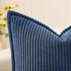 Blue Corduroy Striped Cushion Cover 45x45CM Soft Comfortable Throw Pillow Case for Living Room Sofa Bedroom Home Decoration