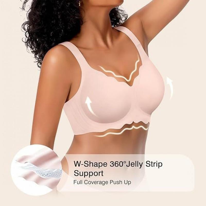 Wirefree Minimizer Bra Plus Size Women Seamless Comfort Push Up Non-Padded Breathable Full Support Daily Wear