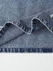 Single-piece Girls' Casual Everyday Cute Simple Versatile Denim Dress with Large Lapel Bow Embroidery, Sleeveless Peter Pan Collar