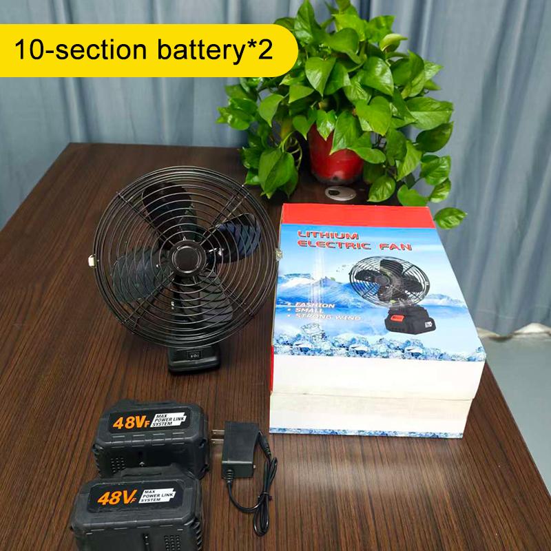 Portable Fan Cordless Lithium Battery Electric Fan Rechargeable Outdoor Desktop Cooling Fan For Philippine 5/10 Cell Batteries
