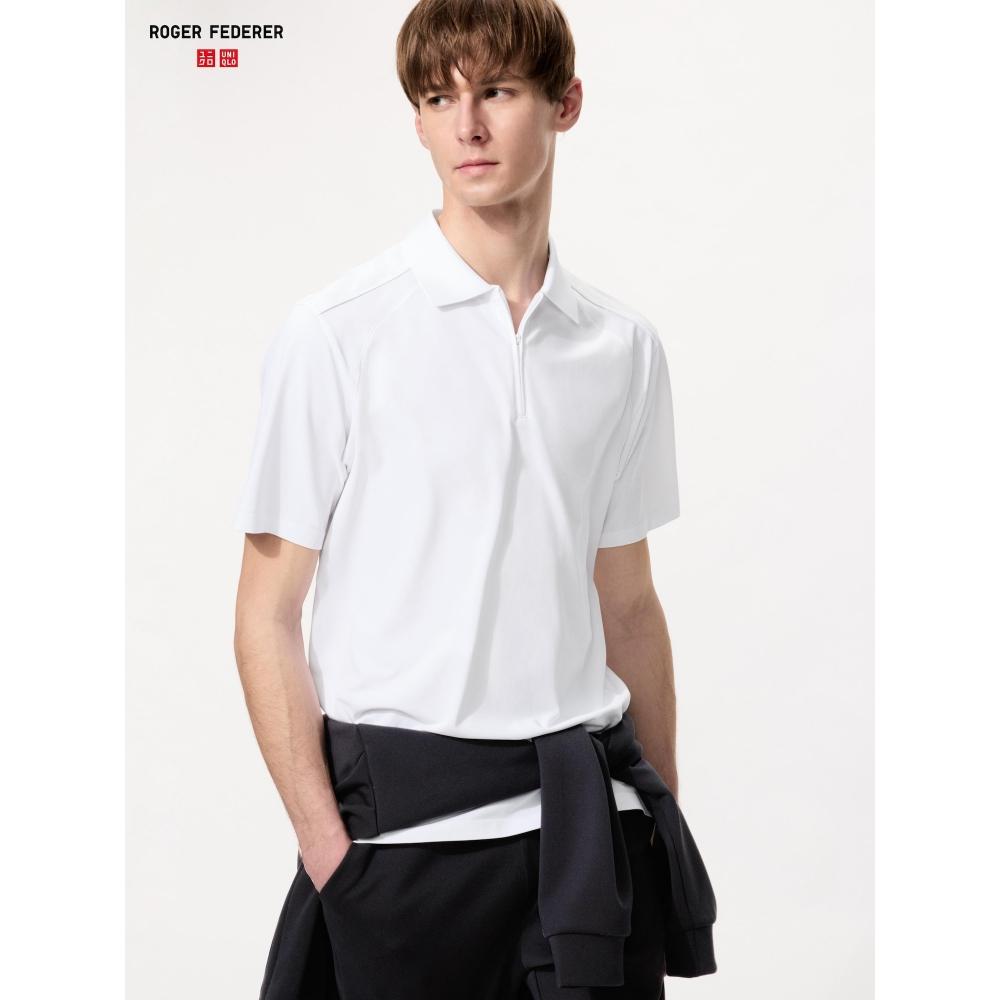 Uniqlo Japan Dry Ex Half Zip Polo Shirt