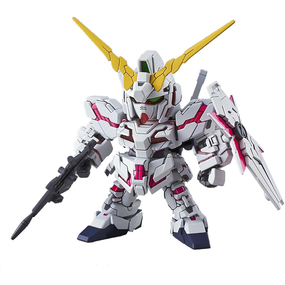 Bandai SD Gundam EX Standard Mobile Suit Gundam UC Unicorn Gundam Destroy Mode Color-Coded Plastic Model Kit