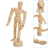 PATIKIL 4.5-inch Wooden Drawing Doll, Artist Painting Doll Model with Movable Joints, Sketching, Laying Figure, Painting, Drawing, Decoration