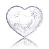 Transparent Heart Shape Rose Glass Fruit Dish Tray Floral Engraving Nuts Salad Bowl Snack Dishes Plate Tableware for Lovers