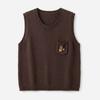 Hwase Roll Neck Knit Vest With Mini Pocket Brooch Set Up To 77 Hb4fvt006c