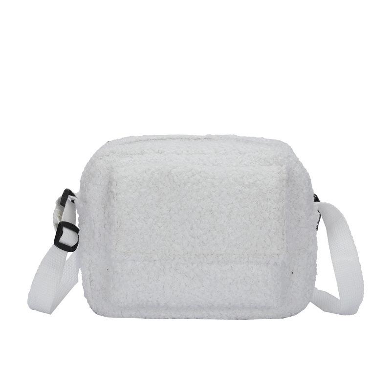 Women's bag small square bag new plush bag fashionable sweet messenger bag