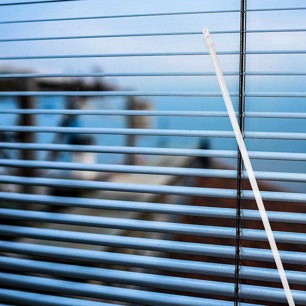 10 peças haste de persiana veneziana sem ferramentas varinha com gancho persianas alça de plástico vertical
