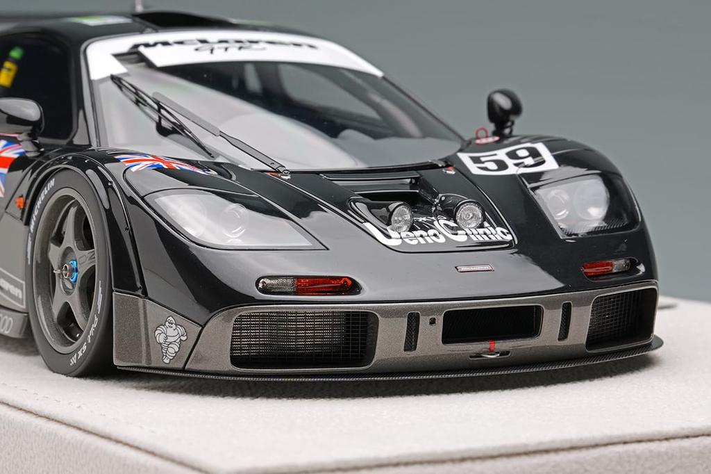 Make Up EIDOLON Scale McLaren F1 GTR 01R 1995 Blue Black Gray Finished Model EML154 1/18 Metallic/Metallic