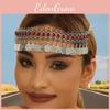 Headband Ethnic Vintage With Alloy Coins And Red Acrylic Gems For Gift Women
