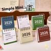 2025-2026 Mini Simple Calendar Small Desk Calendar Creative Coil Calendar Planner Desktop Decoration Office Stationery
