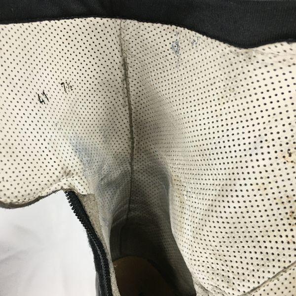 DAINESE Leder Motorradstiefel Größe 41 (Ca.. 25.526.0cm) Schwarzer Seitenreißverschluss Schienbein-/Knöchelschützer Fahrrad(GEBRAUCHT)