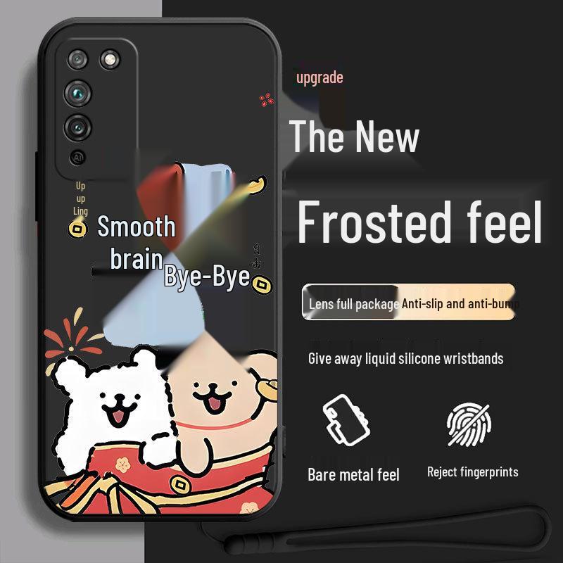 Honor X10 Anti-Fall Silicone Phone Case: Creative Cartoon Design, Soft and Durable.