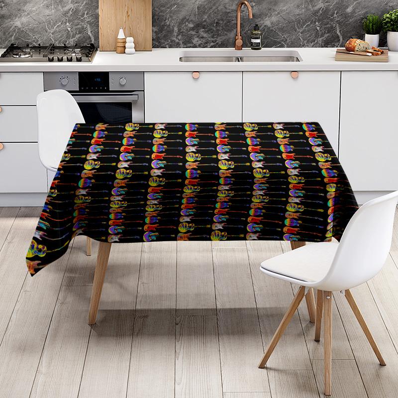 Waterproof Tablecloth Modern Abstract Art Dining Table Cover Washable Home Decor Kitchen Table Runner Backdrop Party Supplying
