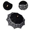 Lace Parasol Handhold Photo Props Handmade Lace Umbrella Retro Design Long Handle Umbrella for Stage Performance Tea Party