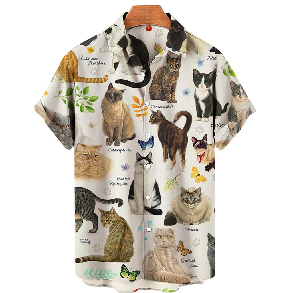 Hawaiian Men'S Short-Sleeved Beach Shirt 3D Printed Short-Sleeved Casual Shirt