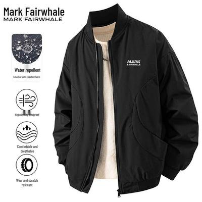 Mark Fairwhale Men's Casual Baseball Collar Padded Jacket